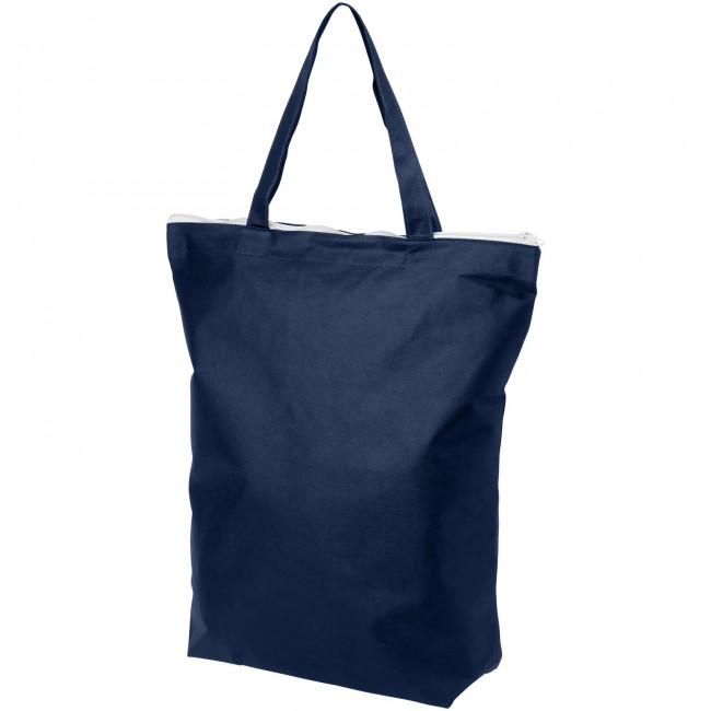 Promotional Privy zippered short handle non-woven tote bag - Image 9