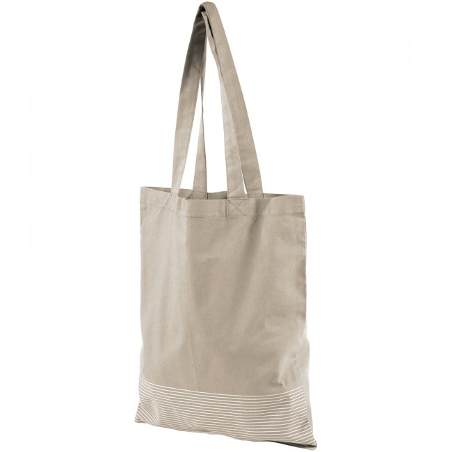 Promotional Aylin 140 g/m² silver lines cotton tote bag