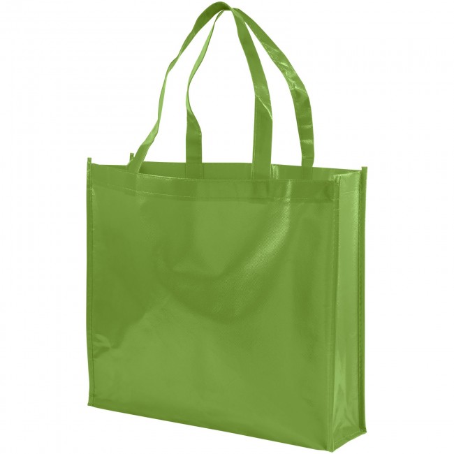 Promotional Shiny laminated non-woven shopping tote bag - Image 5