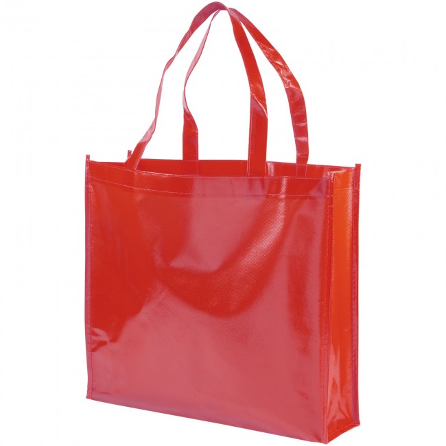 Promotional Shiny laminated non-woven shopping tote bag - Image 4