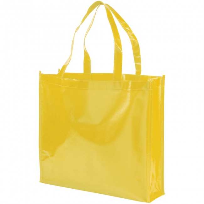 Promotional Shiny laminated non-woven shopping tote bag - Image 1