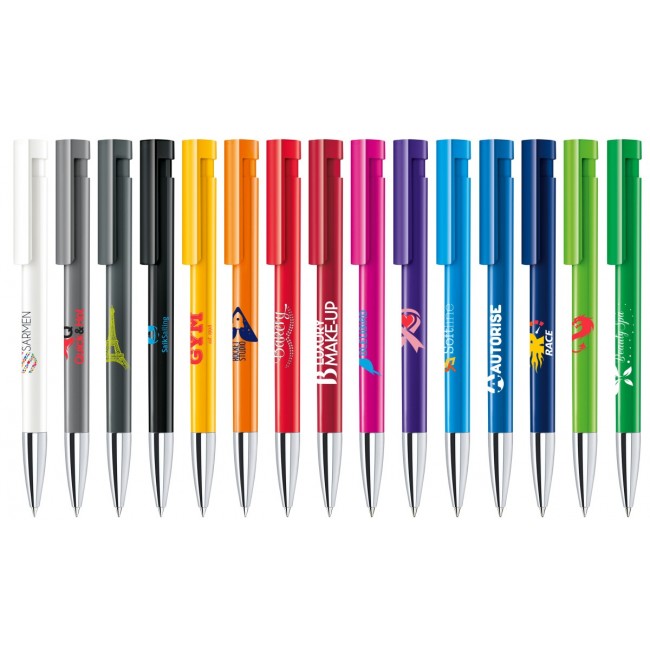 Promotional senator Liberty Polished plastic ball pen with metallised tip