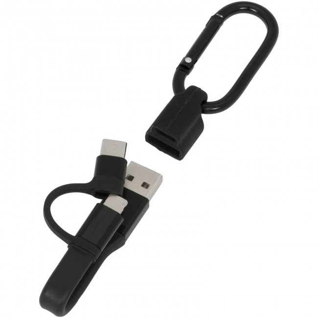 Promotional Fold 3-in-1 charging cable with carabiner - Image 2