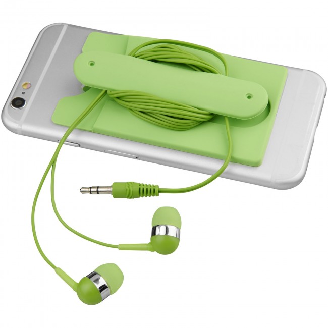 Promotional Wired earbuds and silicone phone wallet - Image 4