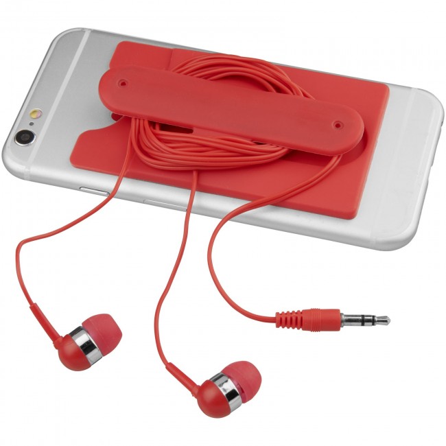 Promotional Wired earbuds and silicone phone wallet - Image 3