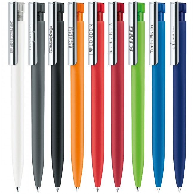 Promotional senator Liberty Soft Touch ball pen with metal clip