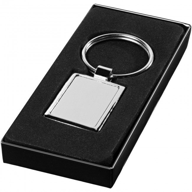 Promotional Sergio rectangular metal keychain