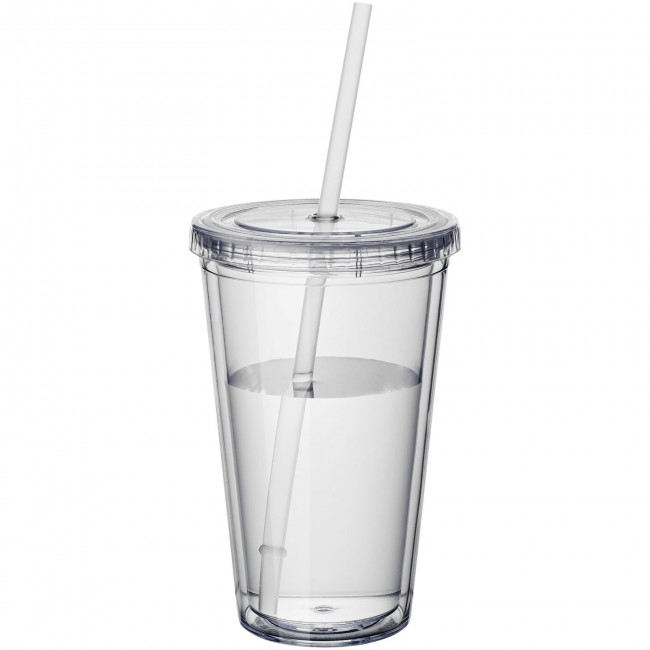 Promotional Cyclone 450 ml insulated tumbler with straw - Image 2