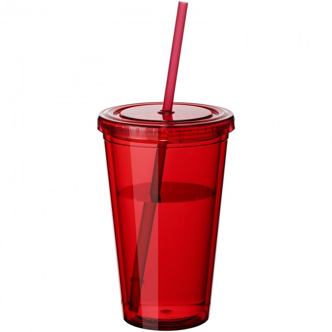 Promotional Cyclone 450 ml insulated tumbler with straw - Image 3