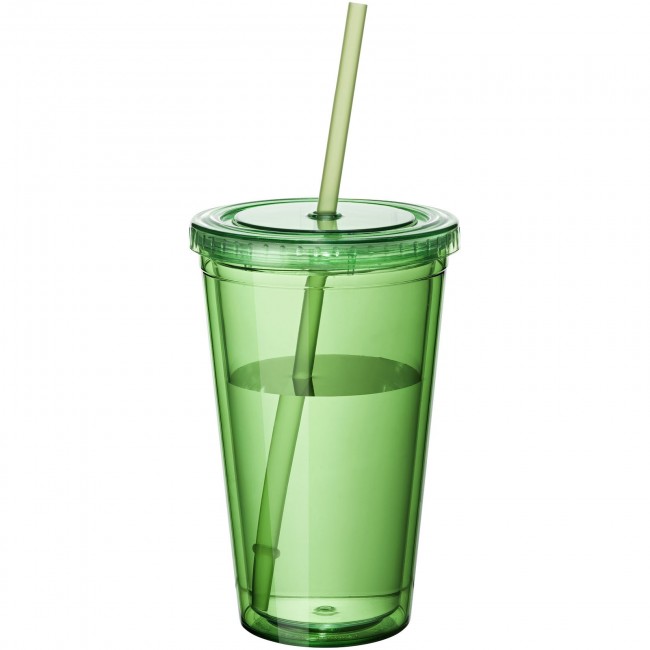 Promotional Cyclone 450 ml insulated tumbler with straw - Image 4