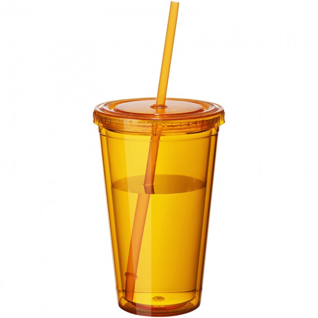 Promotional Cyclone 450 ml insulated tumbler with straw - Image 5