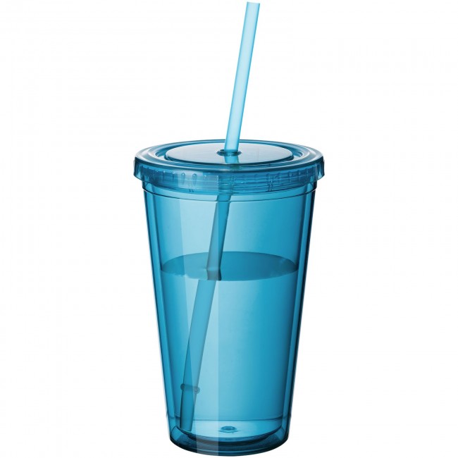 Promotional Cyclone 450 ml insulated tumbler with straw - Image 6