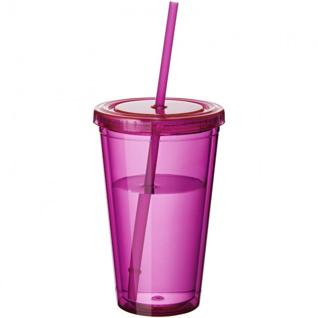 Promotional Cyclone 450 ml insulated tumbler with straw - Image 7