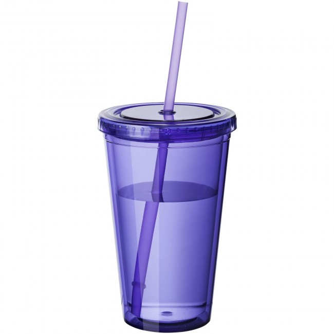 Promotional Cyclone 450 ml insulated tumbler with straw - Image 8