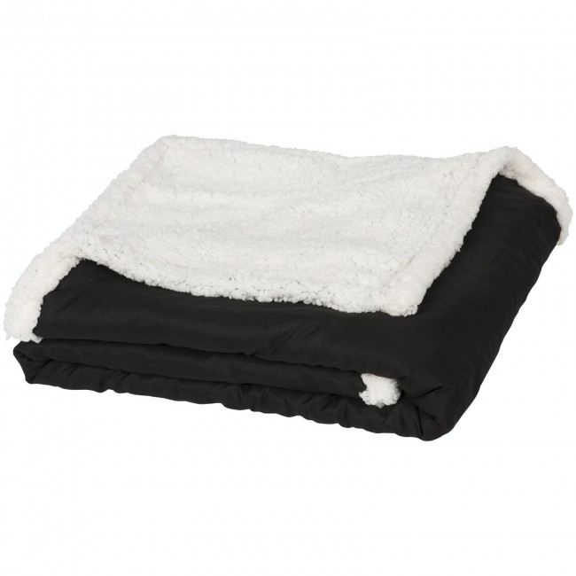 Promotional Far sherpa plaid blanket - Image 3