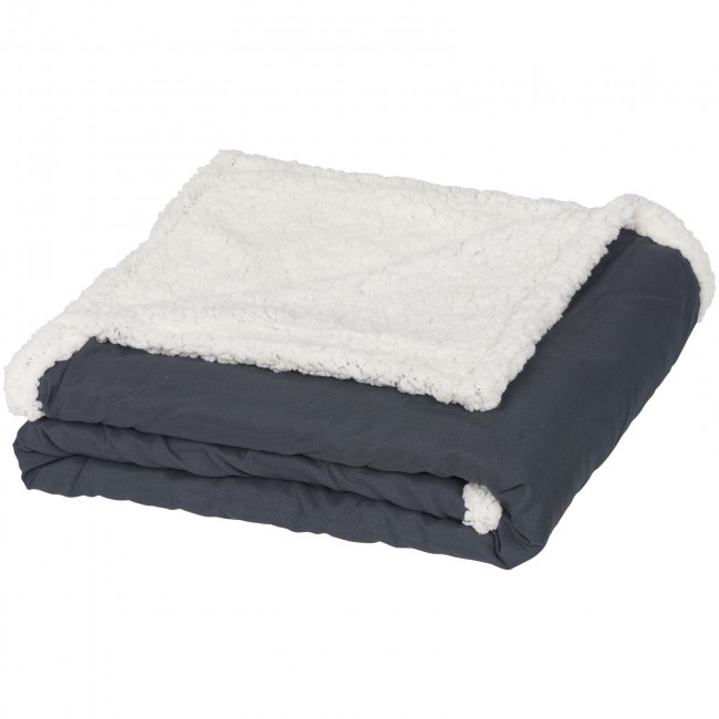 Promotional Far sherpa plaid blanket - Image 1