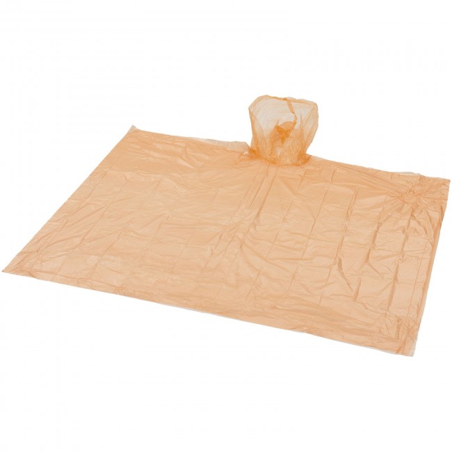 Promotional Huko disposable rain poncho with pouch - Image 1