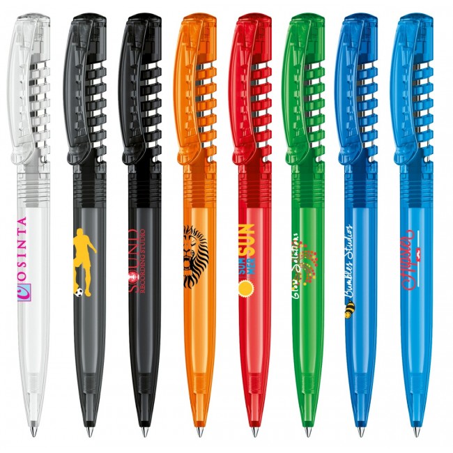 Promotional senator New Spring Clear plastic ball pen