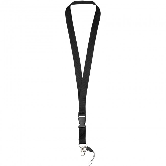 Promotional Sagan lanyard with detachable buckle, phone holder - Image 9