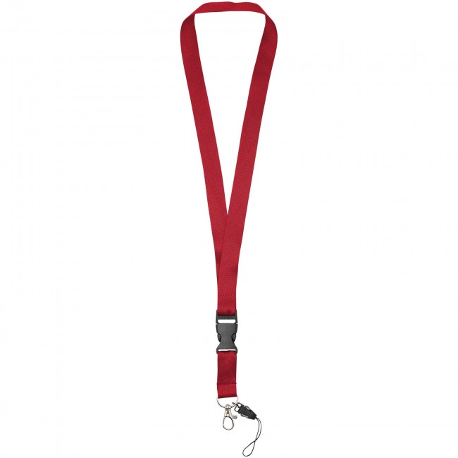 Promotional Sagan lanyard with detachable buckle, phone holder - Image 6