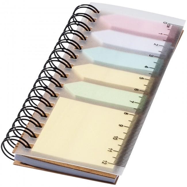 Promotional Spinner spiral notebook with coloured sticky notes