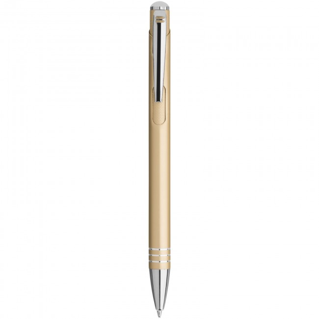 Promotional Izmir ballpoint pen with knurled pusher - Image 1