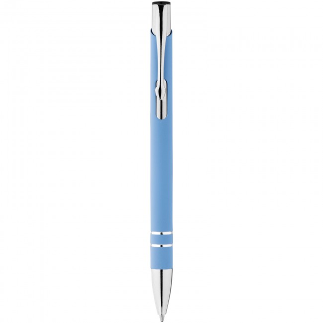 Promotional Corky ballpoint pen with rubber-coated exterior - Image 1