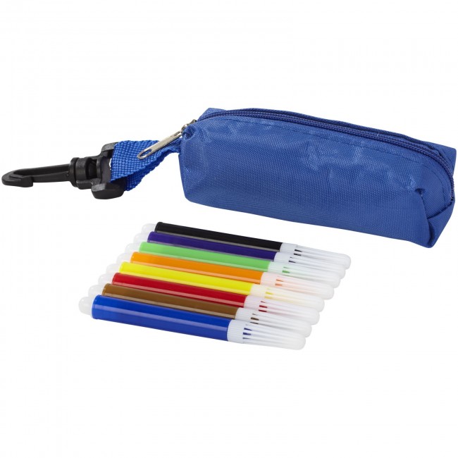 Promotional Bolt 8-piece coloured marker set with pouch - Image 1