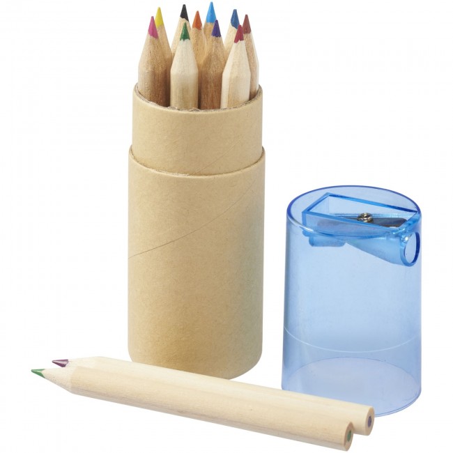 Promotional Hef 12-piece coloured pencil set with sharpener - Image 3