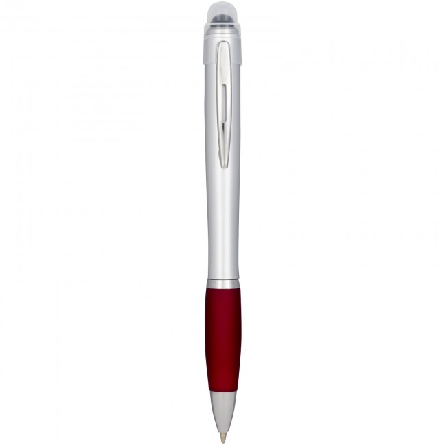 Promotional Nash light up pen silver barrel coloured grip - Image 7