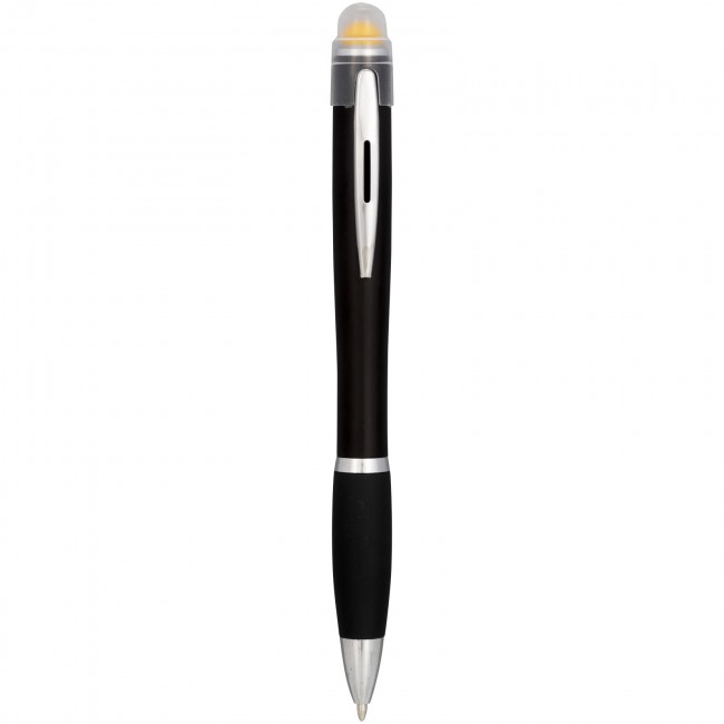 Promotional Nash coloured light up black barrel ballpoint pen - Image 3