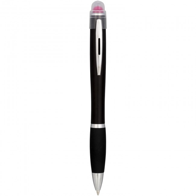 Promotional Nash coloured light up black barrel ballpoint pen - Image 2