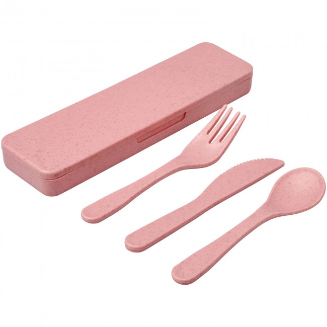 Promotional Bamberg bamboo fiber cutlery set - Image 2