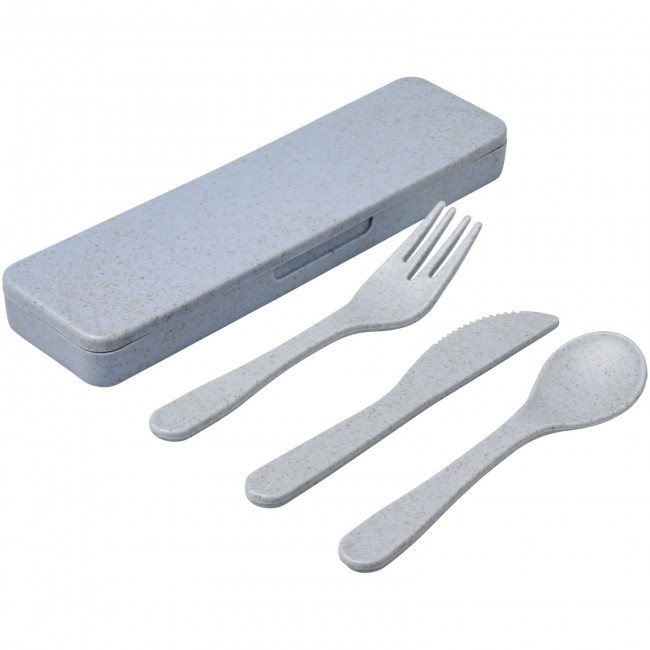 Promotional Bamberg bamboo fiber cutlery set - Image 1