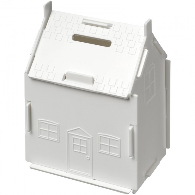 Promotional Uri house-shaped plastic money container - Image 1