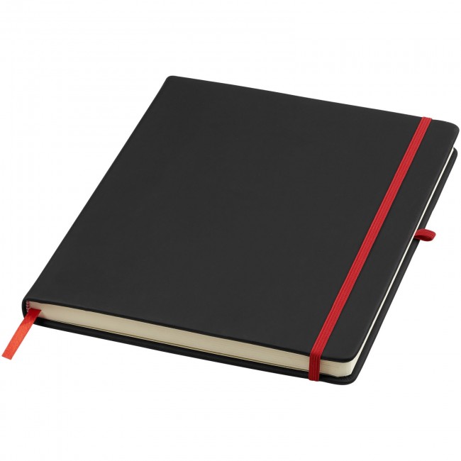 Promotional Noir large notebook with lined pages - Image 1