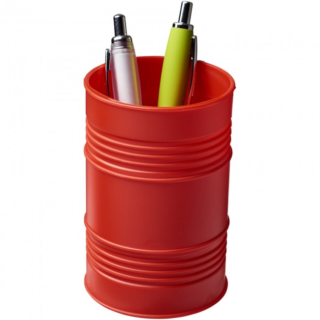 Promotional Bardo oil drum style plastic pen pot - Image 2