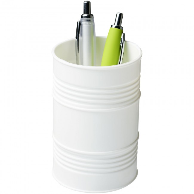 Promotional Bardo oil drum style plastic pen pot - Image 1