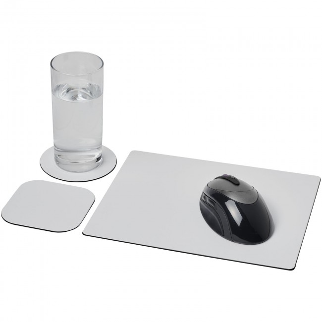 Promotional Brite-Mat® mouse mat and coaster set combo 1