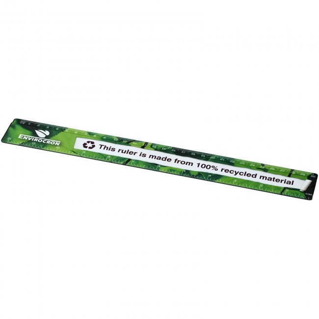 Promotional Terran 30 cm ruler from 100% recycled plastic