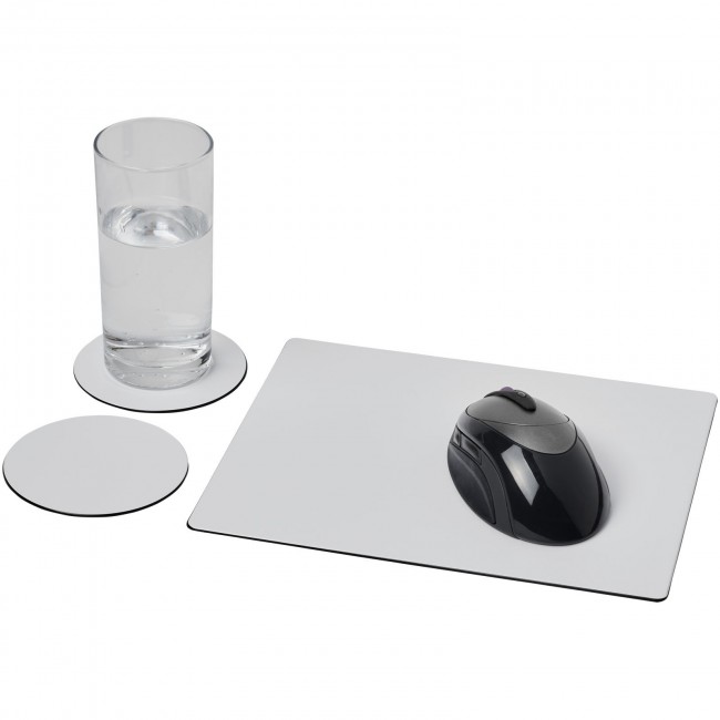 Promotional Brite-Mat® mouse mat and coaster set combo 2