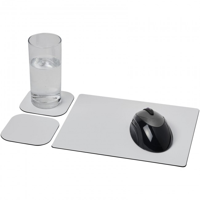 Promotional Brite-Mat® mouse mat and coaster set combo 3