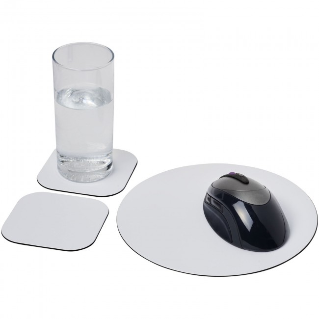 Promotional Brite-Mat® mouse mat and coaster set combo 6