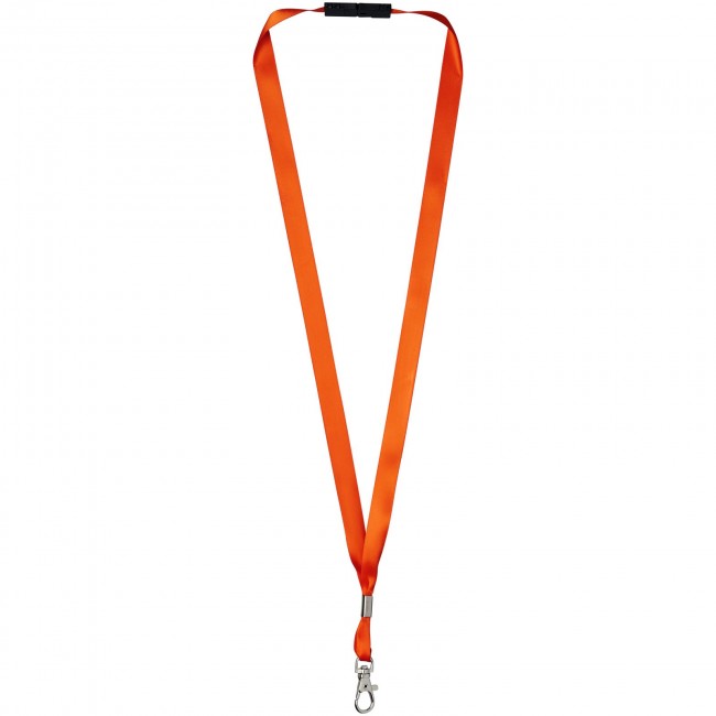 Promotional Oro ribbon lanyard with break-away closure - Image 1