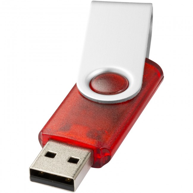 Promotional Rotate-translucent 4GB USB flash drive - Image 1