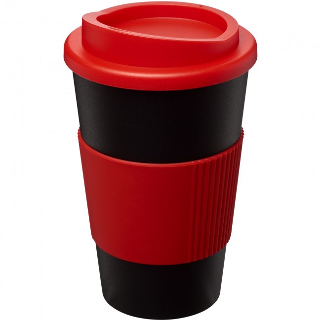 Promotional Americano® 350 ml insulated tumbler with grip - Image 1