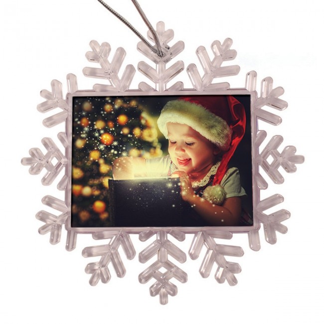 Promotional Snowflake Christmas Tree Ornament With String