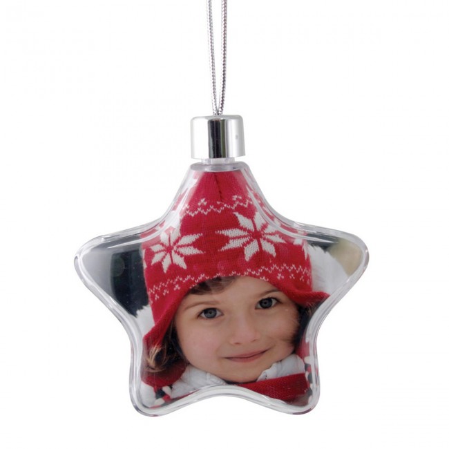 Promotional Clear Star Christmas Tree Ornament