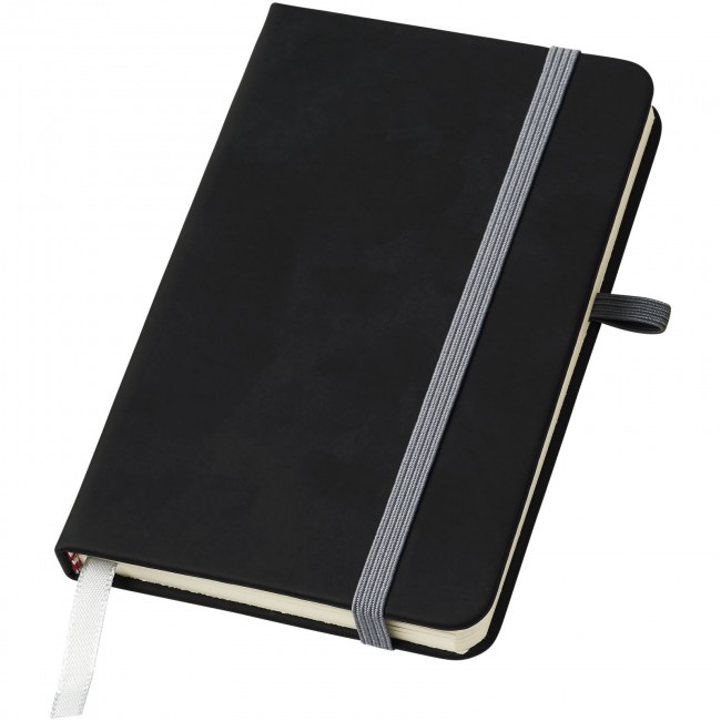 Promotional Noir A6 notebook with lined pages - Image 2