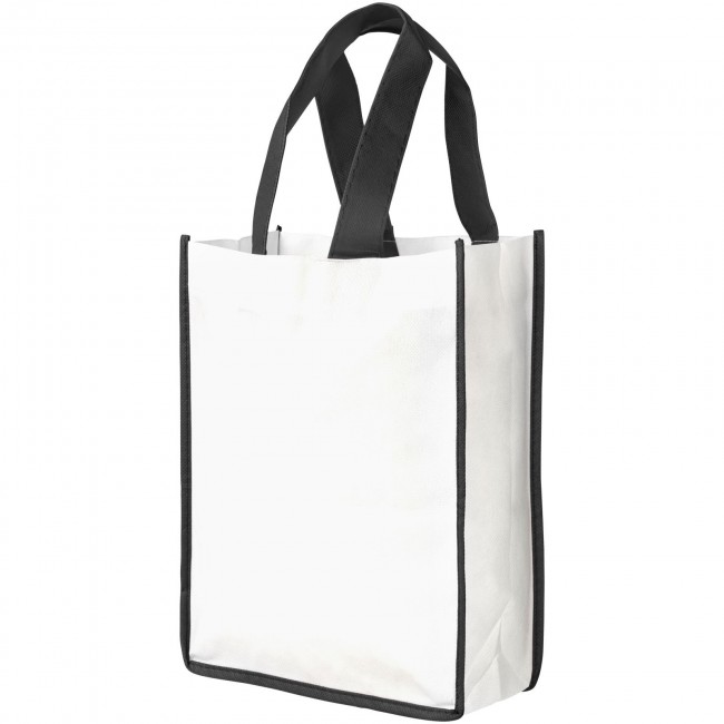 Promotional Contrast small non-woven shopping tote bag - Image 5